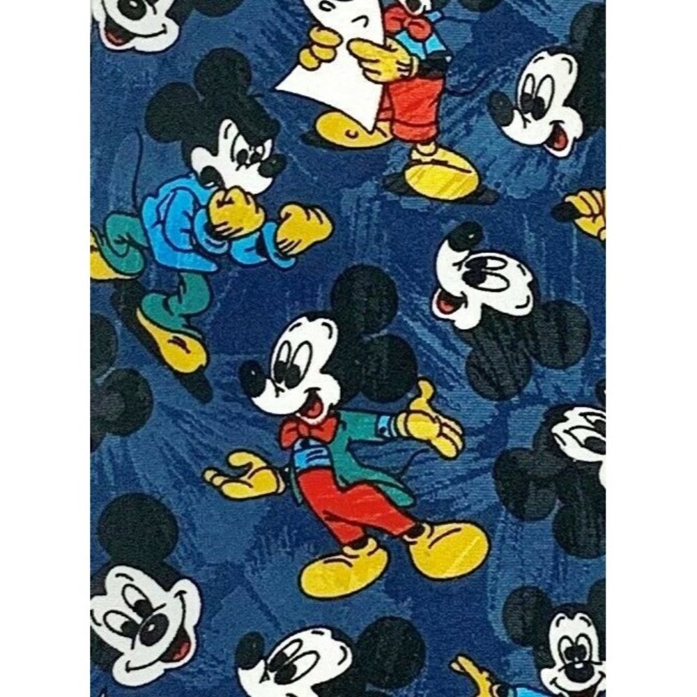 Mickey Unlimited Men's Novelty Necktie:  Mickey Mouse Sports Poses. Blue.